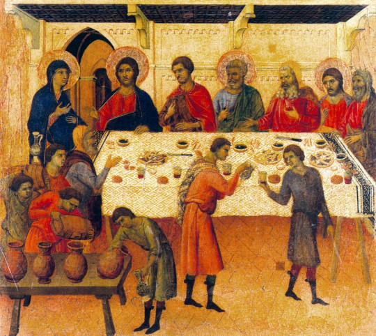 Miracle at Cana - Duccio, c1300