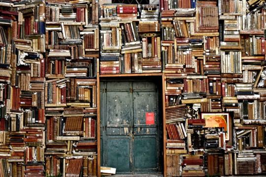 a wall of books
